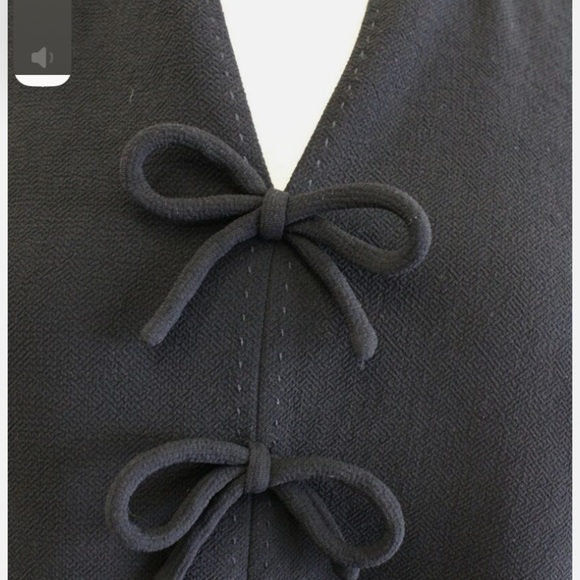 J Crew Black Bow Dress Size 8 - Picture 9 of 15